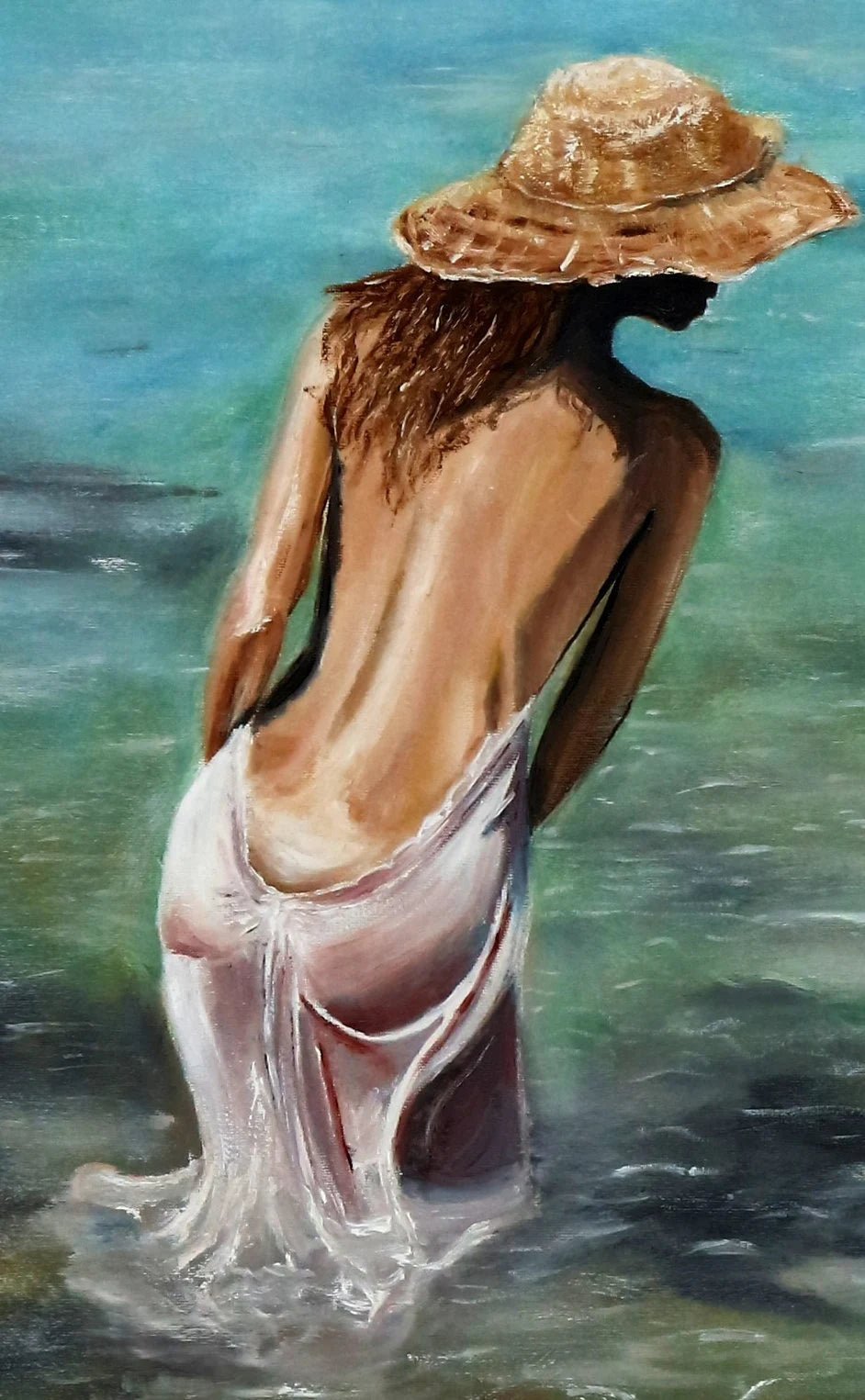 Mother • Original Oil Painting (Mother) • Streched Canvas • Size 60x80cm